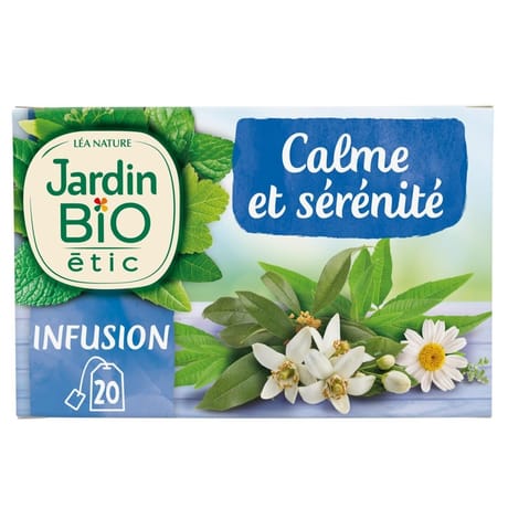 Jardin bio etic infusion calme et sérénité bio 20 sachets + étui 30g