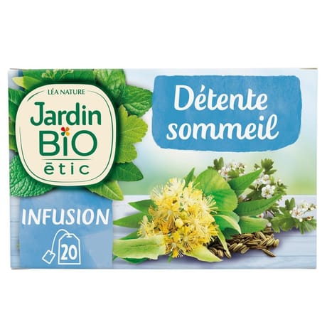 Jardin bio étic infusion détente sommeil bio 20 sachets + étui 30g