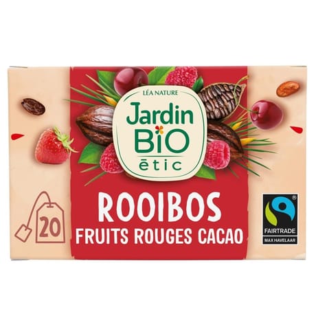 Jardin bio étic infusion rooibos cacao fruits rouges bio 20 sachets 30g