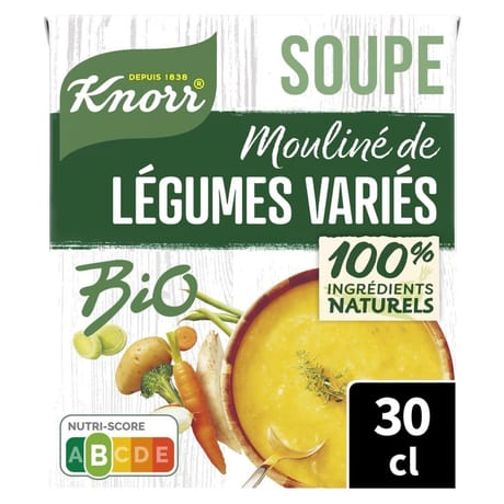 Knorr bio mouliné légumes variés 30 cl