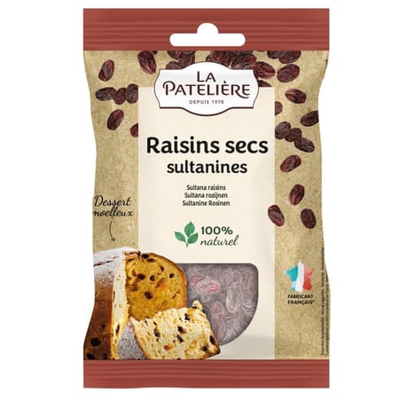 La patelière raisins secs sultanines 125g