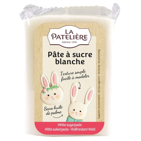 La patelière pâte à sucre blanche sans huile de palme 250g