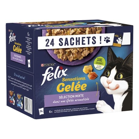 Félix sensations en gelée selection mixte 24x85g