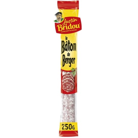 Justin bridou saucisson le bâton de berger l'original 250g