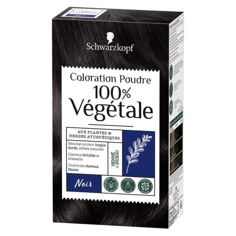 100% Végétale coloration poudre noir