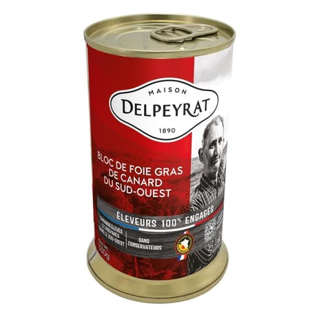 Delpeyrat bloc de foie gras de canard du sud ouest 330g