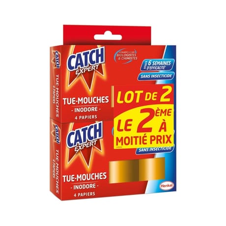 Catch papier tue mouche lot de 2