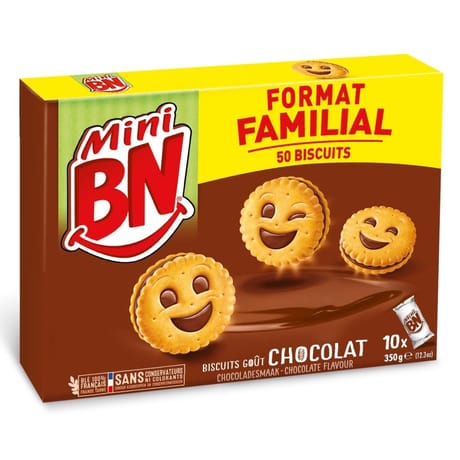 BN mini chocolat 10 pochons format familial 350g