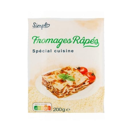 Simpl fromages râpés spécial cuisine 200g