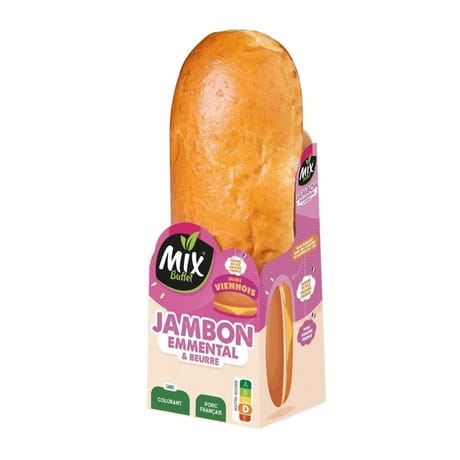Mix buffet sandwich mini viennois jambon emmental 80g