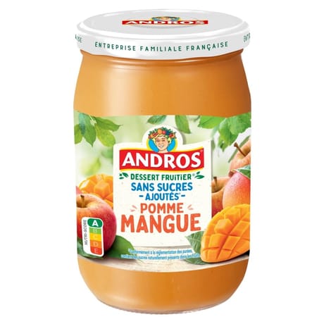 Andros pomme mangue sans sucres ajoutés 650g