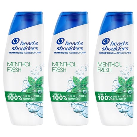 Head & shoulders shampoing  menthol fresh antipelliculaire 3x300ml