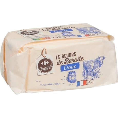 Carrefour original le beurre de baratte doux 250g
