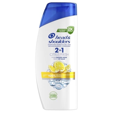 Head & shoulders citrus fresh 2 en 1 shampoing antipèlliculaire 625ml