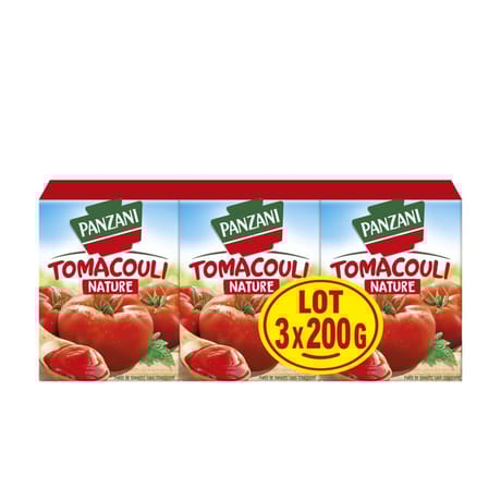 Panzani sauce tomacouli nature 200g x 3
