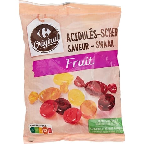 Carrefour original bonbons acidulés saveur fruit - 200g