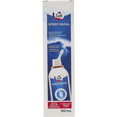Carrefour soft spray nasal à l'eau de mer adulte 150ml