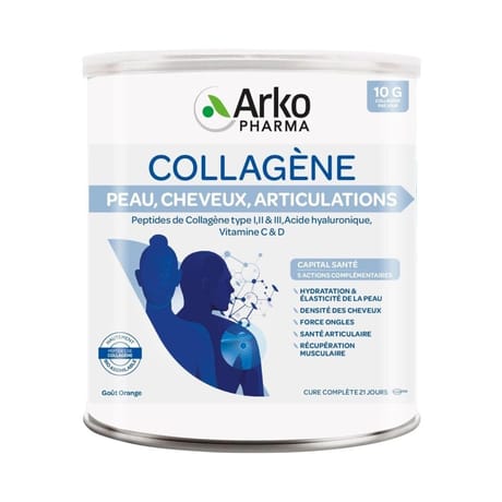 Arkopharma collagène peau cheveux articulations pot de 260g
