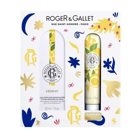 Roger&gallet coffret eau parfumée bienfaisante cédrat 30ml et sa crème mains 30ml