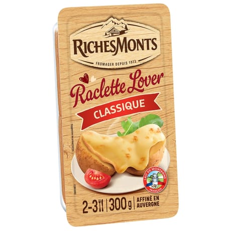 Richesmonts raclette classique tranchettes lover 300g