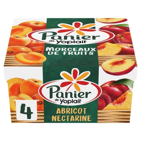 Panier de Yoplait standard abricot nectarine 4x125g