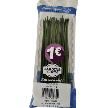 Herbe fraiche ciboulette barquette 15g