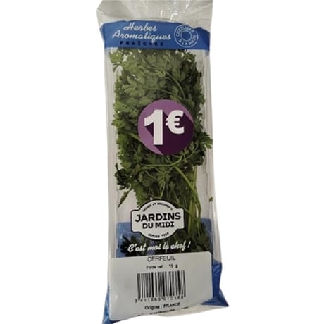 Herbe fraiche cerfeuil barquette 15g