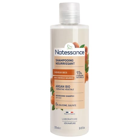 Natessance shampooing anti âge argan et kératine végétale 250ml