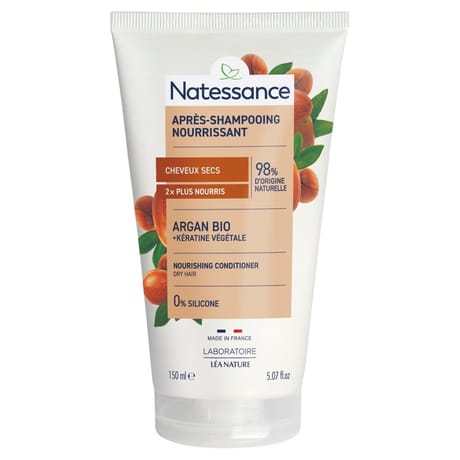 Natessance après shampooing nutrition intense anti âge argan et kératine végétale 150ml