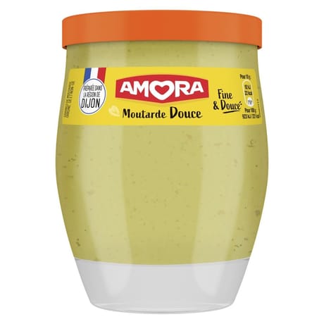 Amora moutarde douce verre de table 230g