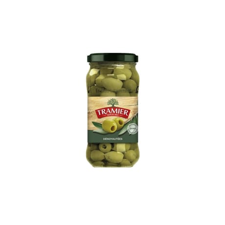 Tramier Olives vertes dénoyautées bocal 160g