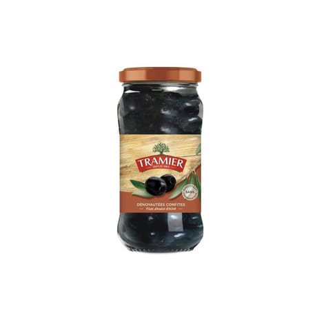 Tramier Olives noires confites denoyautees sans saumure 250g