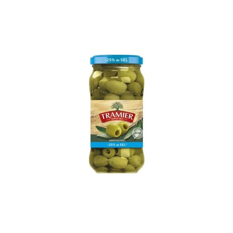 Tramier olives vertes dénoyautées 160g - 25% de sel