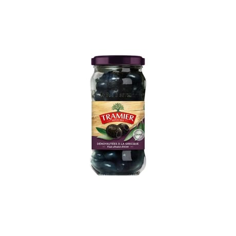 Tramier olives noires grecque dénoyautées 220g