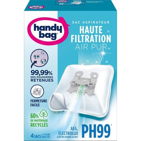 Handy bag sac aspirateur X4 pour Aeg Electrolux + 1 filtre sortie d'air PH99
