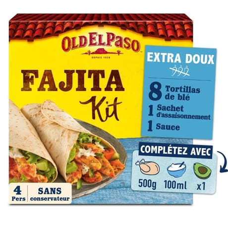 Old el paso fajita kit sans piment 478g