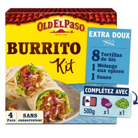 Old el paso burrito kit sans piment 491g