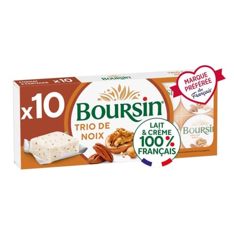 Boursin trio de noix 10 portions 160g