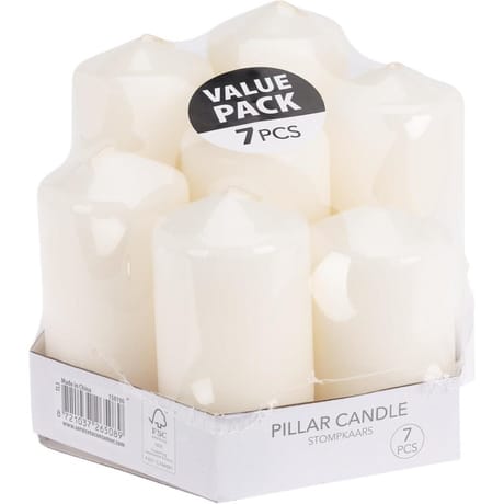 Bougies blanches x7