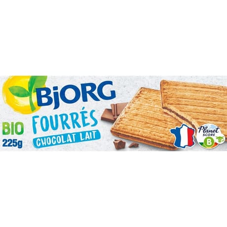 Bjorg fourrés chocolat au lait bio 225g