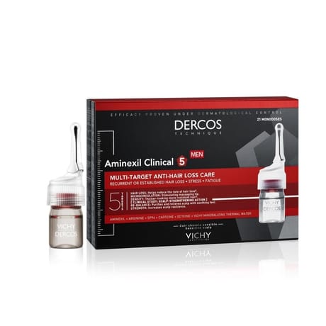 Vichy Dercos aminexil clinical 5 homme anti chute 21 x 6 ml
