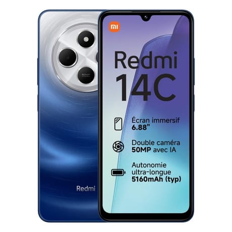 Xiaomi smartphone écran 6,88" REDMI 14C 256GO BLEU 4G