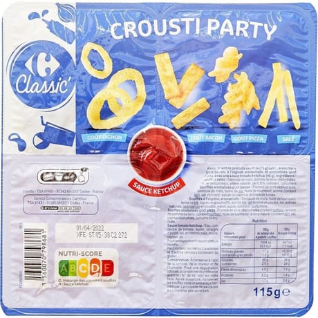 Carrefour classic biscuits apéritifs assortiment 115g