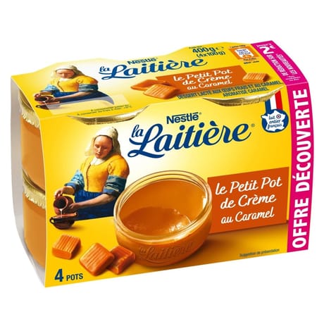 La Laitière Petit pot de crème caramel 4x100g offre découverte
