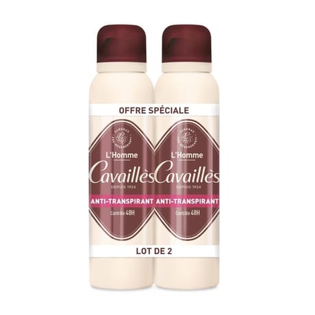 Rogé cavaillès anti-transpirant contrôle 48h spray homme 2x150ml
