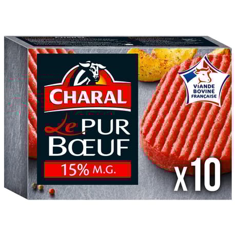 Charal le pur boeuf surgelé 15%mg 10x100g