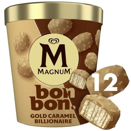 Magnum bonbon gold caramel billionaire x12 168g