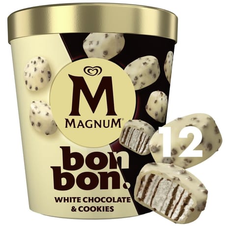 Magnum bonbon white chocolate & cookies x12 168g