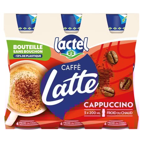 Lactel caffe latte cappuccino uht 3x200ml
