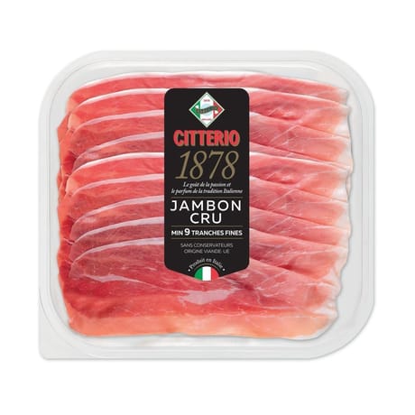 Citterio 1878 jambon cru min 9 tranches 120g